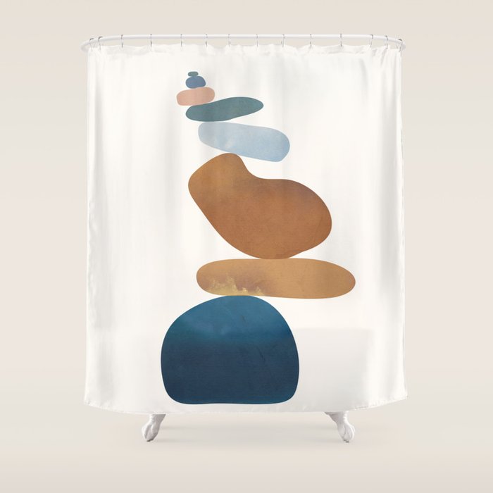 Balancing Stones 30 Shower Curtain Gallery Image 1