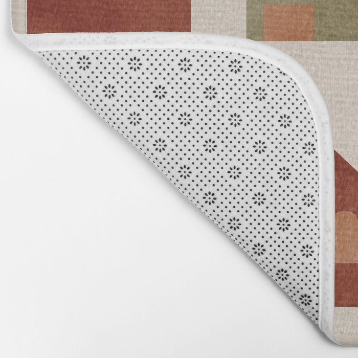 houses retro fall abstract geometric Bath Mat Gallery Image 2