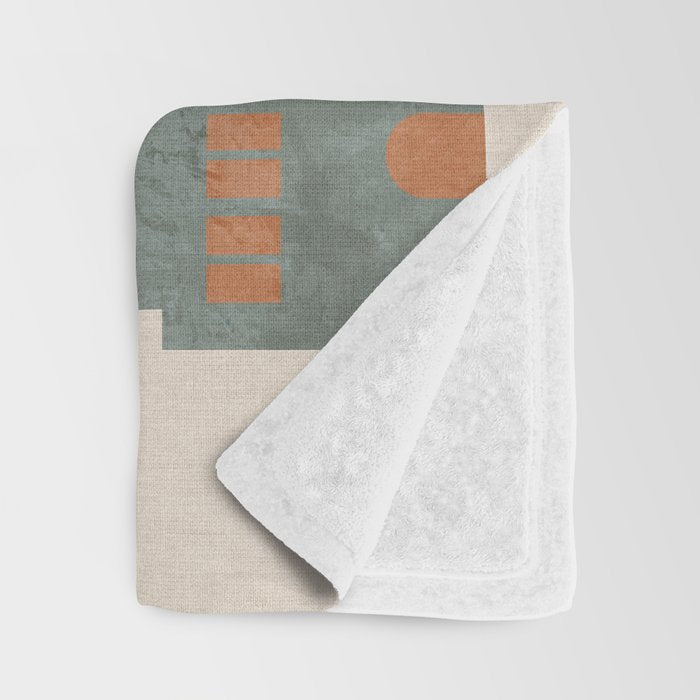 houses retro fall abstract geometric Throw Blanket Gallery Image 3