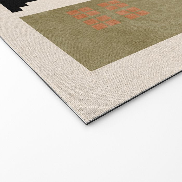 houses retro fall abstract geometric Welcome Mat Gallery Image 2