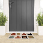 houses retro fall abstract geometric Welcome Mat Gallery Image 3