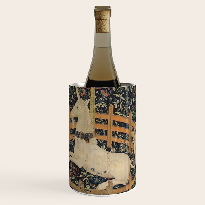 Unicorn In Captivity 'The Lady and the Unicorn' Medieval Tapestry Wine Chiller Gallery Image 1