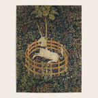 Unicorn In Captivity 'The Lady and the Unicorn' Medieval Tapestry Poster Gallery Image 4
