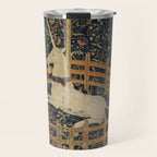 Unicorn In Captivity 'The Lady and the Unicorn' Medieval Tapestry Travel Mug Gallery Image 1