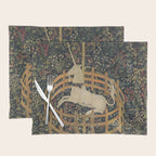 Unicorn In Captivity 'The Lady and the Unicorn' Medieval Tapestry Placemat Gallery Image 1