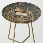Unicorn In Captivity 'The Lady and the Unicorn' Medieval Tapestry Side Table Gallery Image 2