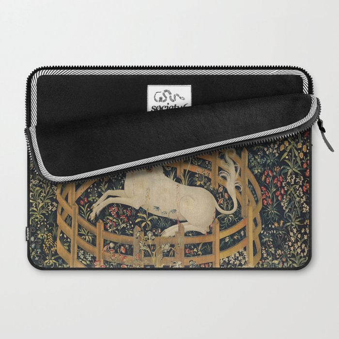 Unicorn In Captivity 'The Lady and the Unicorn' Medieval Tapestry Laptop Sleeve Gallery Image 2
