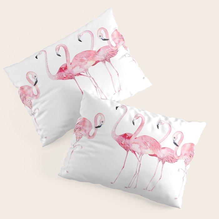 Flamingo Farm- Tropical Animal Bird World Pillow Sham Gallery Image 3