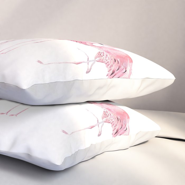 Flamingo Farm- Tropical Animal Bird World Pillow Sham Gallery Image 3
