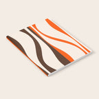 Mid Century Modern Retro Lounge Striped Ogee Pattern in Vintage 70s Brown Orange  Notebook Gallery Image 2