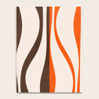 Mid Century Modern Retro Lounge Striped Ogee Pattern in Vintage 70s Brown Orange  Notebook Gallery Image 4