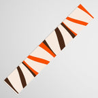 Mid Century Modern Retro Lounge Striped Ogee Pattern in Vintage 70s Brown Orange  Table Runner Gallery Image 3