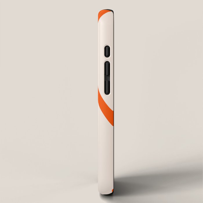 Mid Century Modern Retro Lounge Striped Ogee Pattern in Vintage 70s Brown Orange  iPhone Case Gallery Image 2