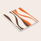 Mid Century Modern Retro Lounge Striped Ogee Pattern in Vintage 70s Brown Orange  Notebook Gallery Image 3