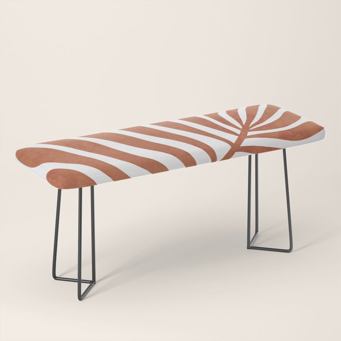 Terracotta abstract leaf Bench Gallery Image 1