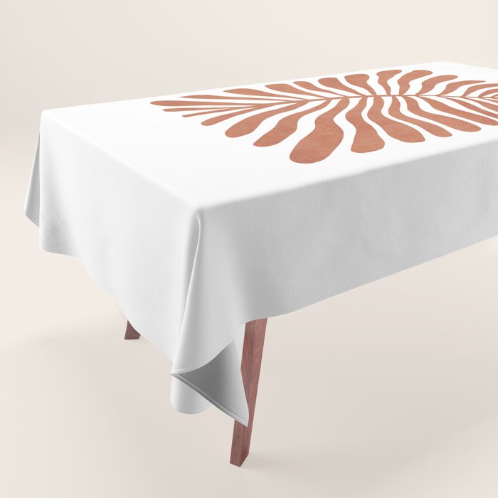 Terracotta abstract leaf Tablecloth Gallery Image 1