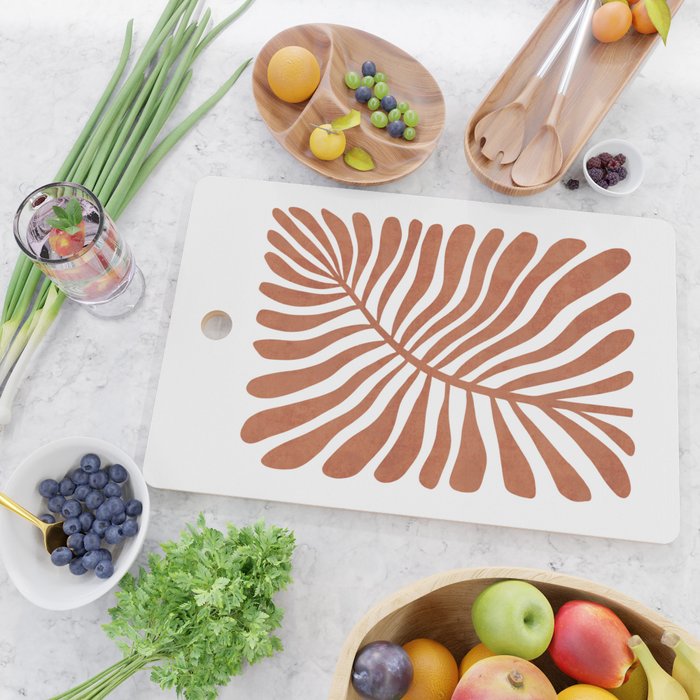 Terracotta abstract leaf Cutting Board Gallery Image 2