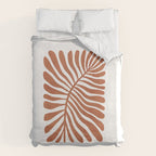Terracotta abstract leaf Duvet Cover Gallery Image 6
