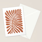 Terracotta abstract leaf Stationery Card Gallery Image 2