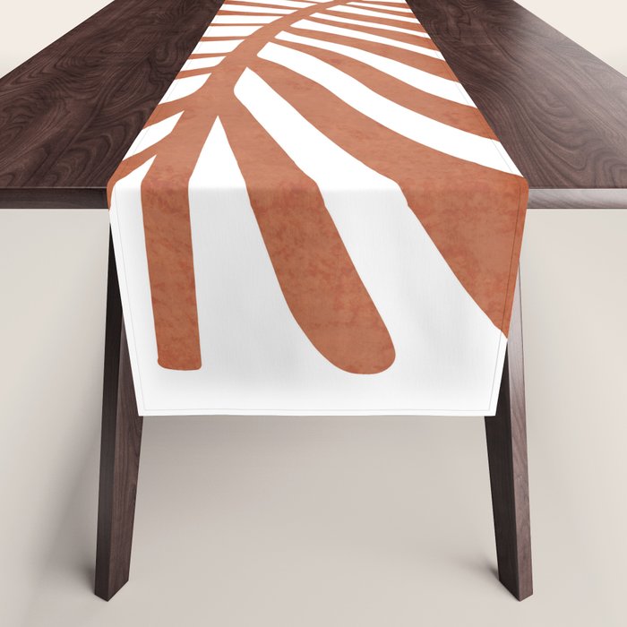 Terracotta abstract leaf Table Runner Gallery Image 1