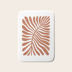 Terracotta abstract leaf Bath Mat Gallery Image 1
