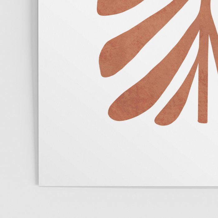 Terracotta abstract leaf Poster Gallery Image 3