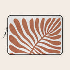 Terracotta abstract leaf Laptop Sleeve Gallery Image 1