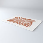 Terracotta abstract leaf Rug Gallery Image 3