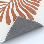 Terracotta abstract leaf Rug Gallery Image 4