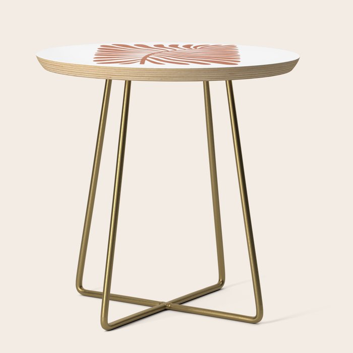 Terracotta abstract leaf Side Table Gallery Image 1