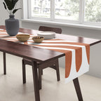 Terracotta abstract leaf Table Runner Gallery Image 2