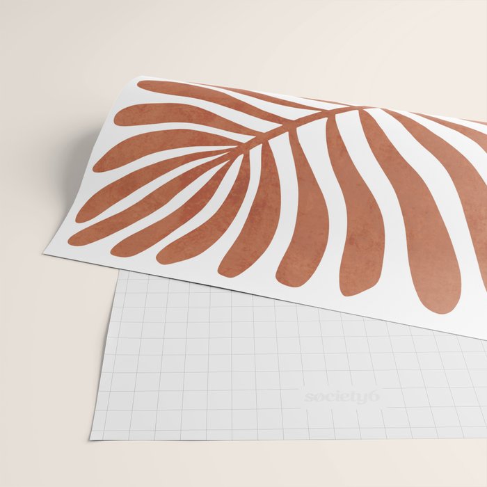 Terracotta abstract leaf Wrapping Paper Gallery Image 2