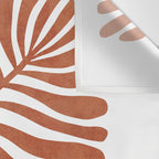 Terracotta abstract leaf Wall Tapestry Gallery Image 3