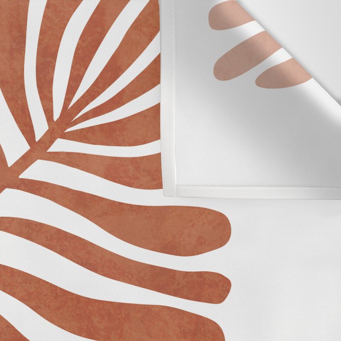Terracotta abstract leaf Wall Tapestry Gallery Image 3