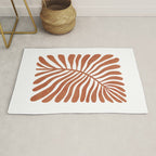 Terracotta abstract leaf Rug Gallery Image 1