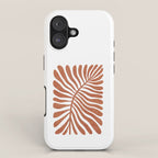 Terracotta abstract leaf iPhone Case Gallery Image 1