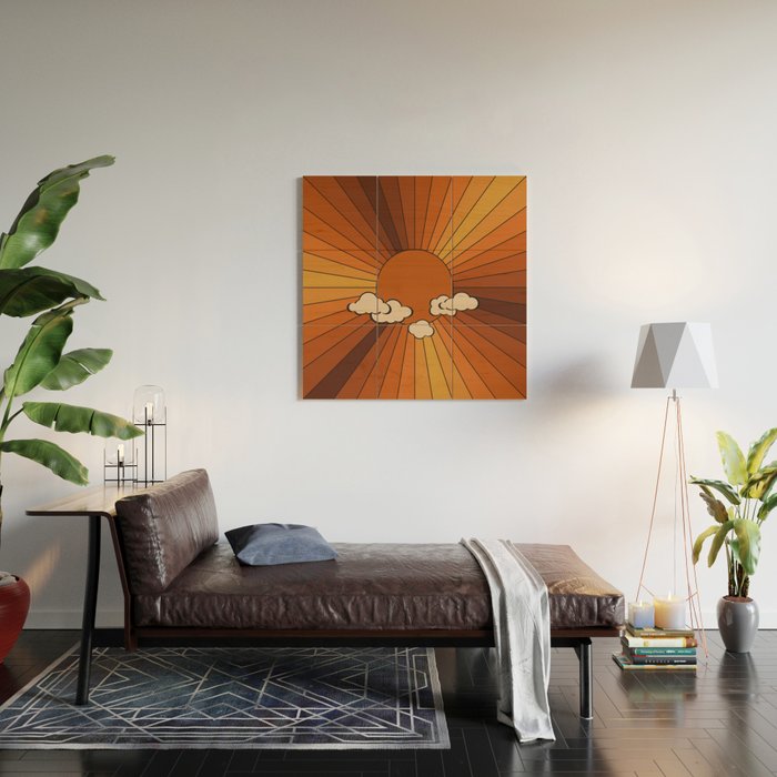 Retro Sunshine Wood Wall Art Gallery Image 2