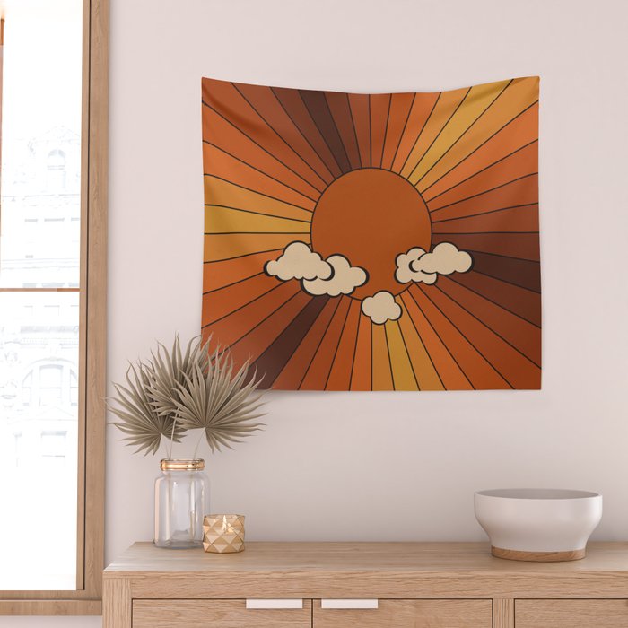 Retro Sunshine Wall Tapestry Gallery Image 2