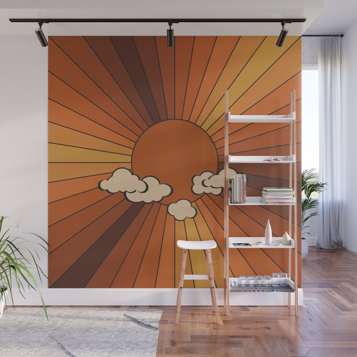 Retro Sunshine Wall Mural Gallery Image 1