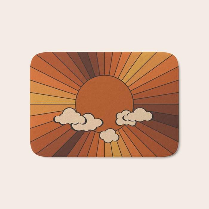 Retro Sunshine Bath Mat Gallery Image 1