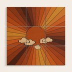 Retro Sunshine Wood Wall Art Gallery Image 1