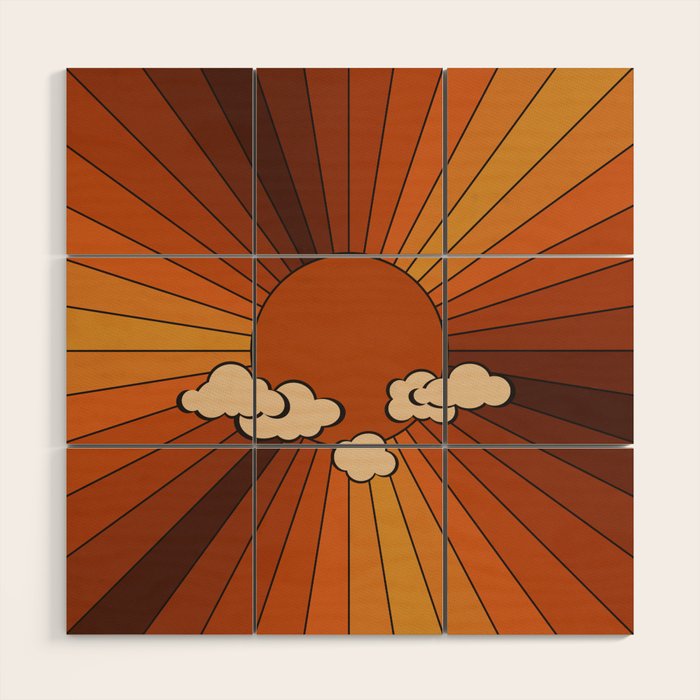 Retro Sunshine Wood Wall Art Gallery Image 1