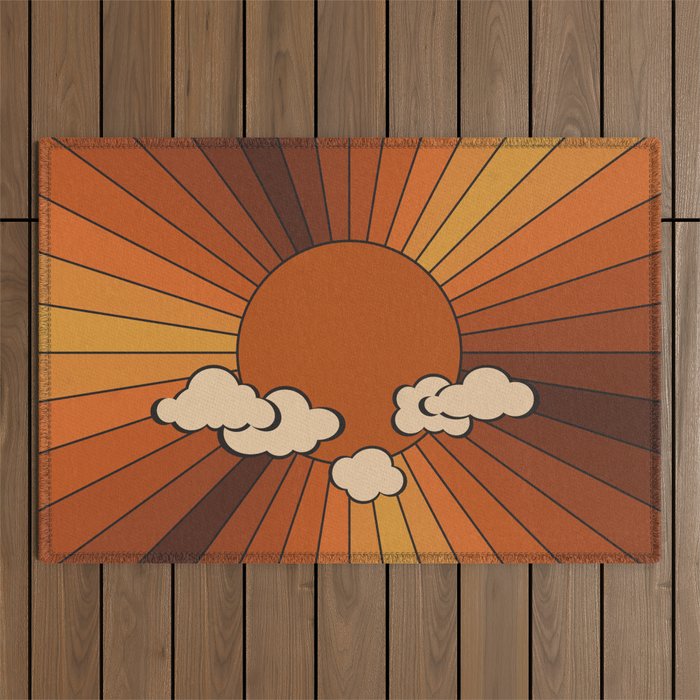 Retro Sunshine Outdoor Rug Gallery Image 1