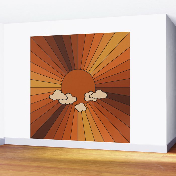 Retro Sunshine Wall Mural Gallery Image 2