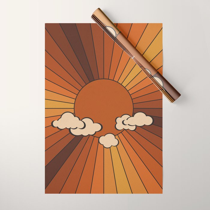 Retro Sunshine Wrapping Paper Gallery Image 1