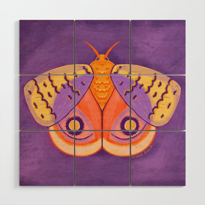 IO Moth Wood Wall Art Gallery Image 1