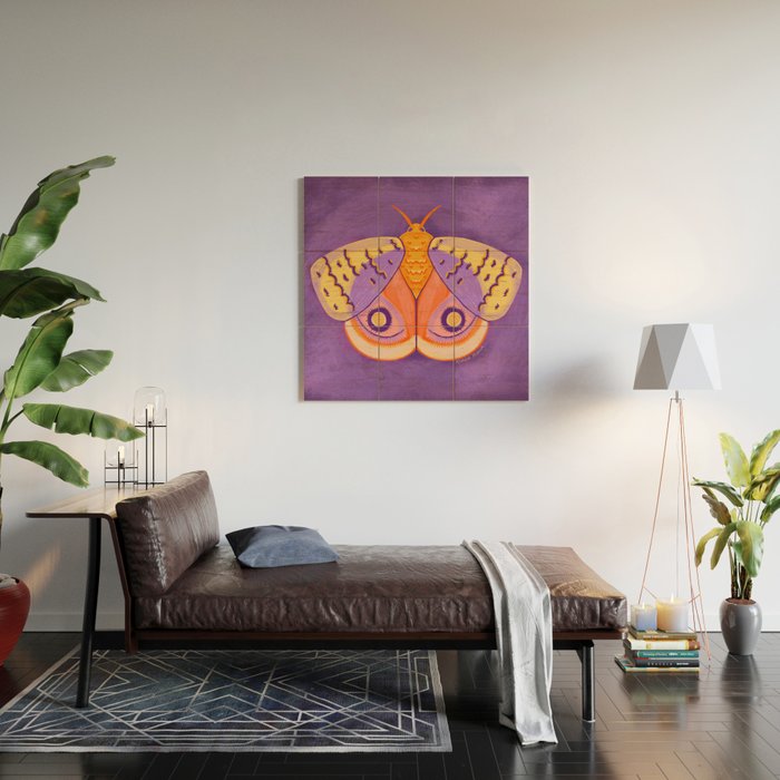 IO Moth Wood Wall Art Gallery Image 2