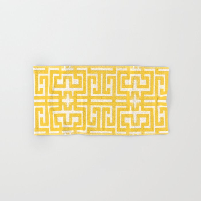 Sunshine Labyrinth - Yellow Geometric  Bath Towel Gallery Image 1