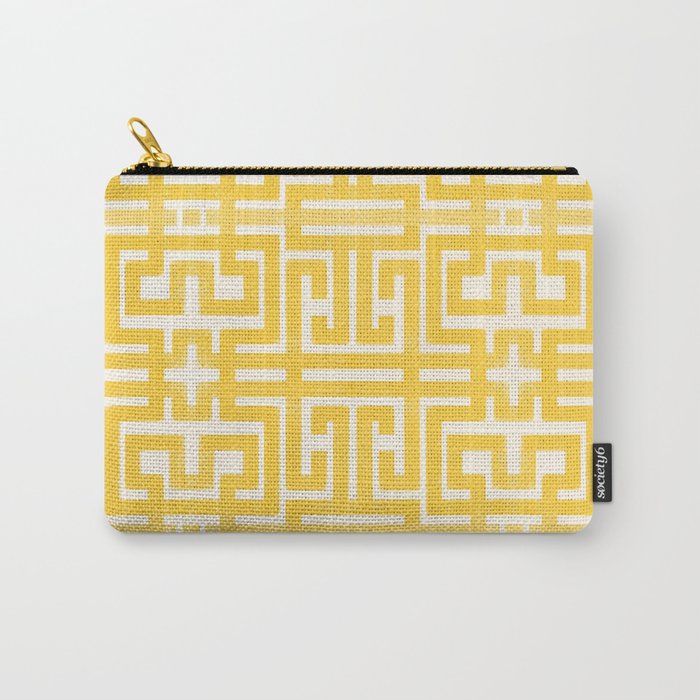 Sunshine Labyrinth - Yellow Geometric  Carry All Pouch Gallery Image 1