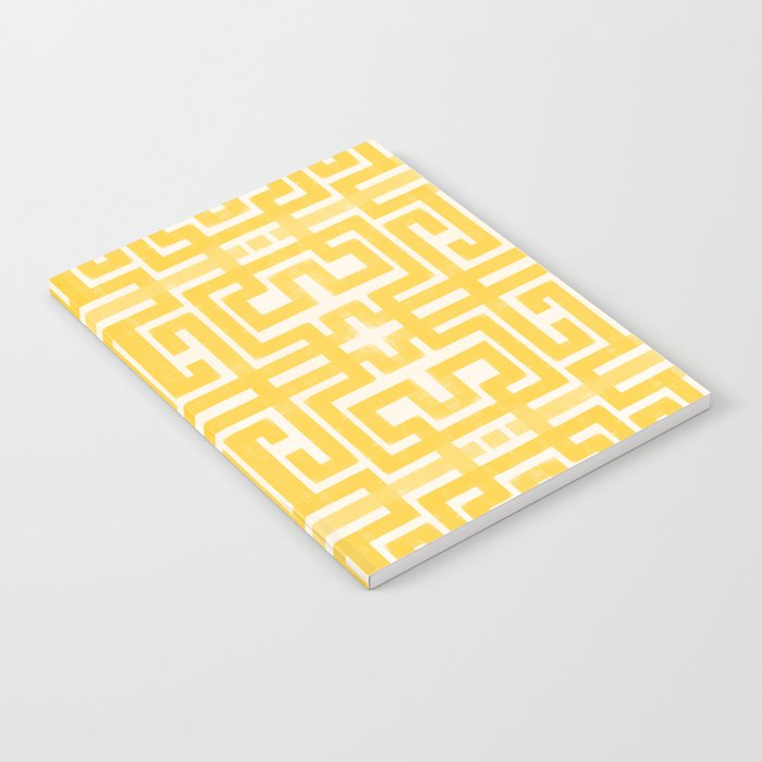 Sunshine Labyrinth - Yellow Geometric  Notebook Gallery Image 2